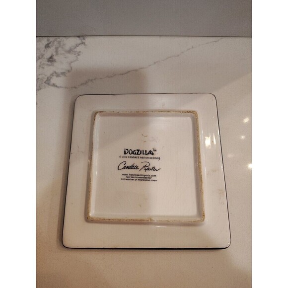 Dogzilla Candace Reiter Dog Chef with Bone Ceramic Tile Trivet 6" x 6" - Picture 2 of 5